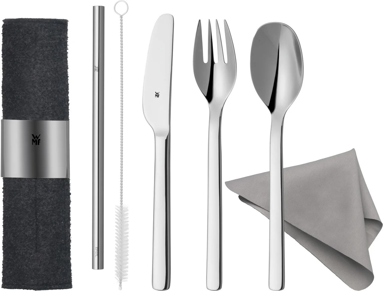 Bộ dao, thìa, dĩa, ống hút WMF Besteck-Set 8 món MY2GO Hàng Chính Hãng