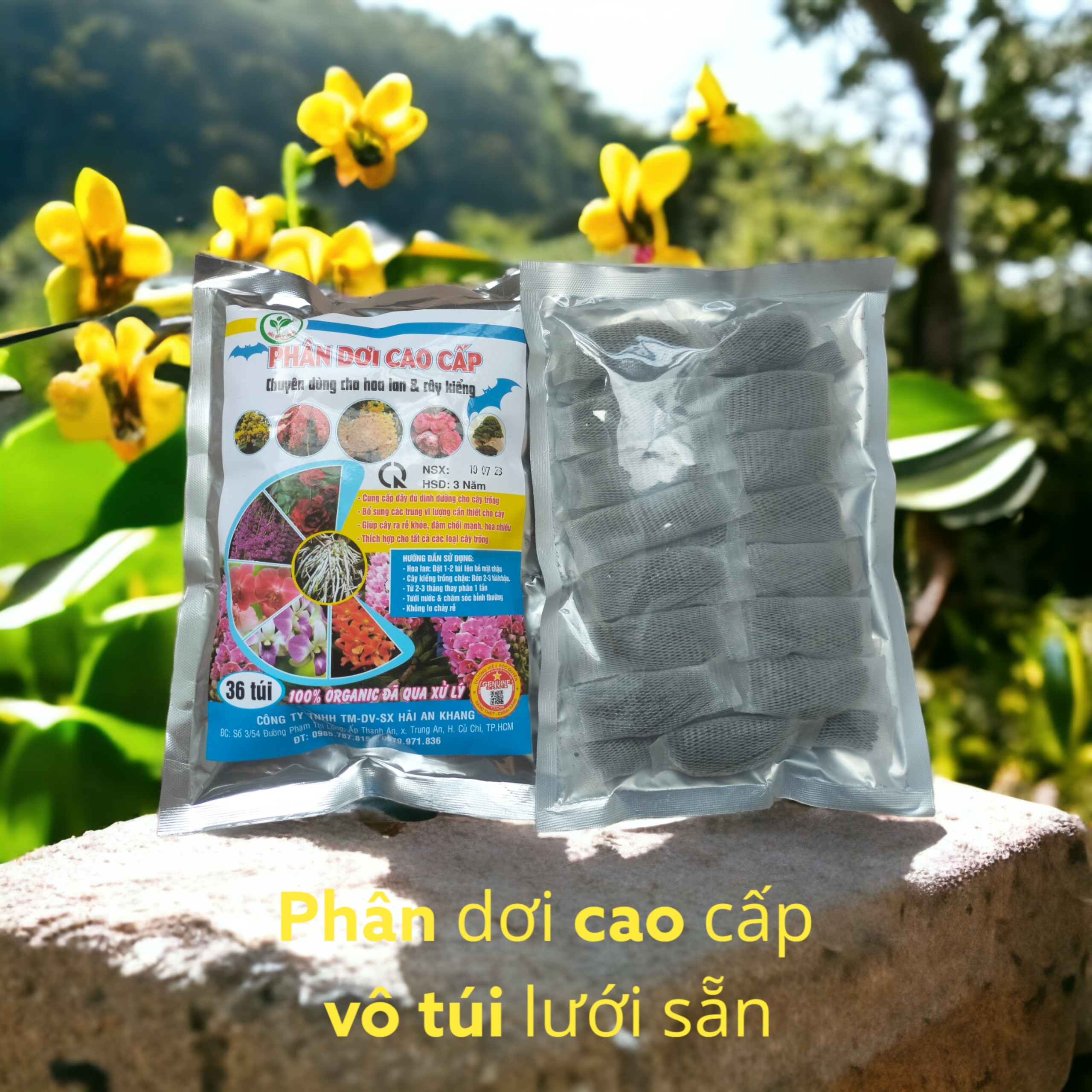 Phân dơi cao cấp vô 36 túi lưới