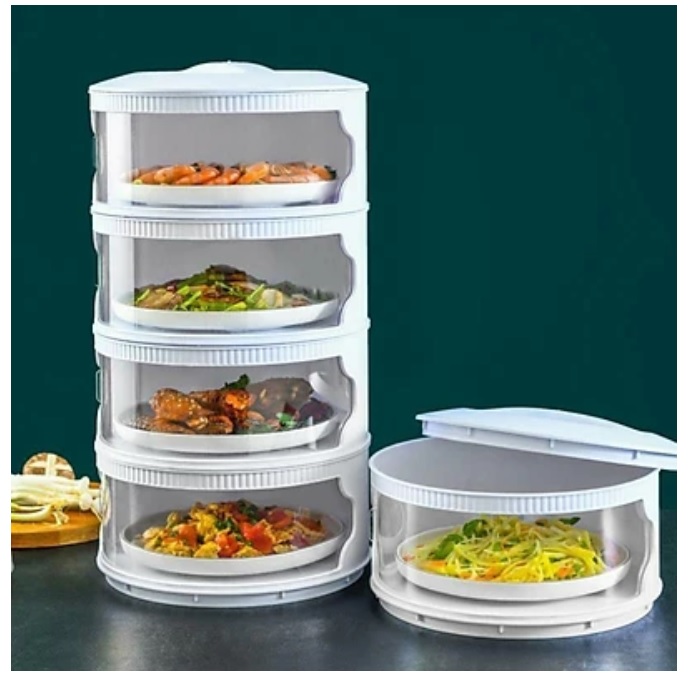 Lồng Bàn Bảo Quản Thực Phẩm - Hộp Đựng Đồ Ăn 5 Tầng