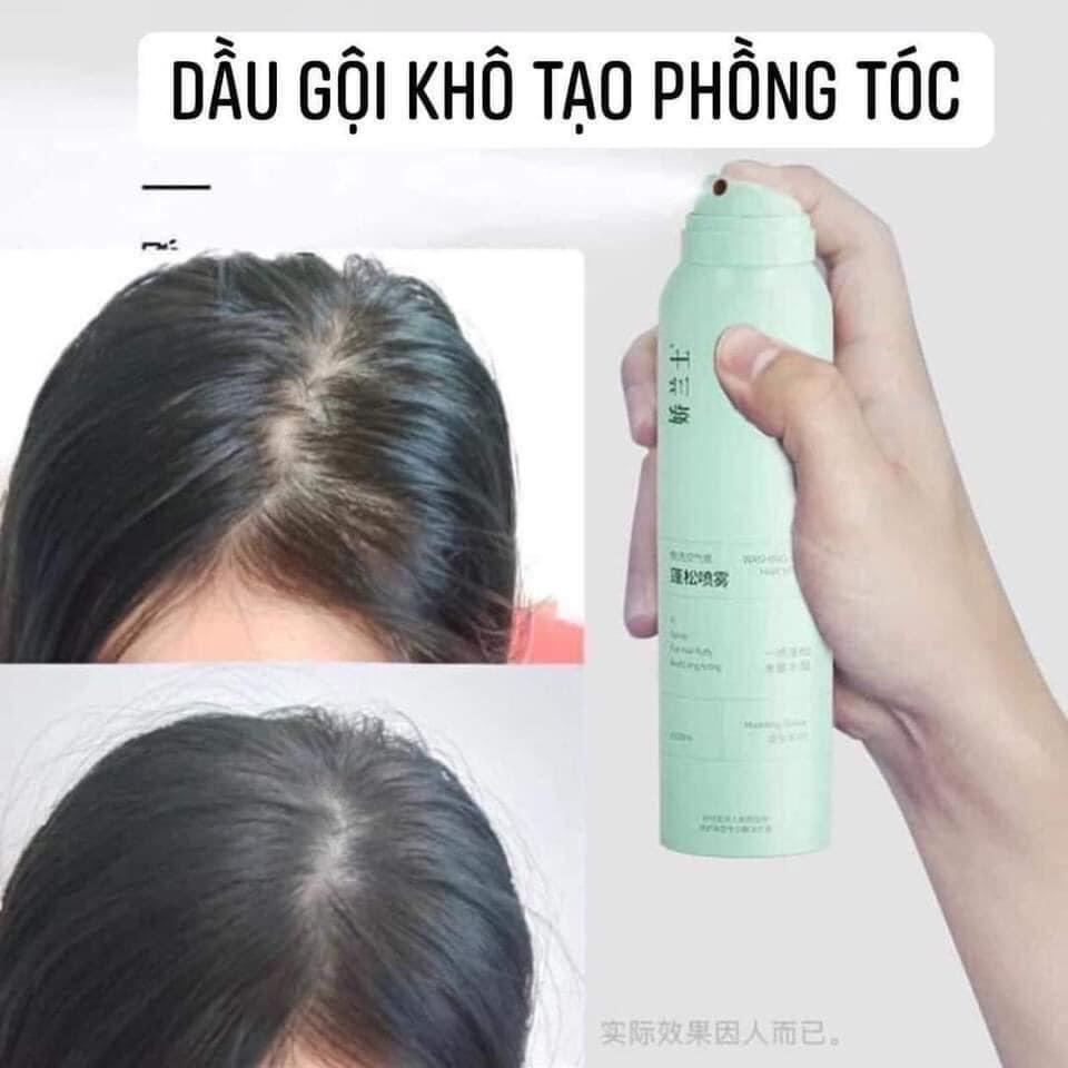 Xịt Gội Đầu Khô Cấp Tốc Nội Địa Trung Giúp Tóc Bồng Bềnh Suốt 8 Tiếng Không Dầu Không Bết Dính