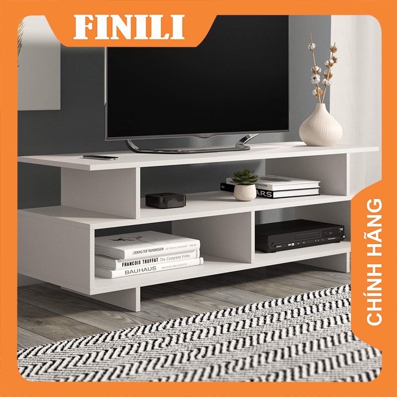 Kệ tivi phòng khách màu trắng, Tủ tivi đơn giản để sàn giá tốt TFH43