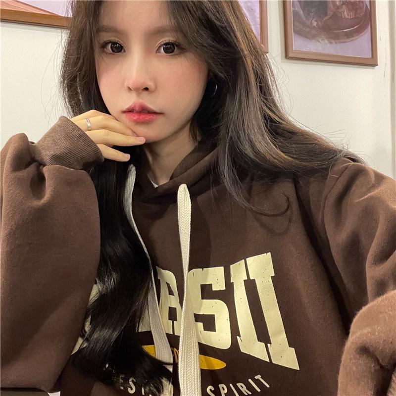 Áo hoodie nữ/ Áo nỉ có mũ form rộng unisex nam nữ in chữ HẢRII siêu dày mùa đông thời trang Hàn Quốc. MET SHOP 2