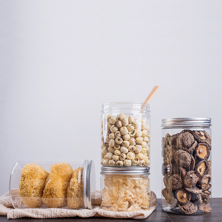 Set 5 Hộp Nhựa Đựng Thực Phẩm , Hũ Nhựa PET Nắp Nhôm Nhiều Size 250ml 500ml 800ml 1000ml 1200ml 1500ml