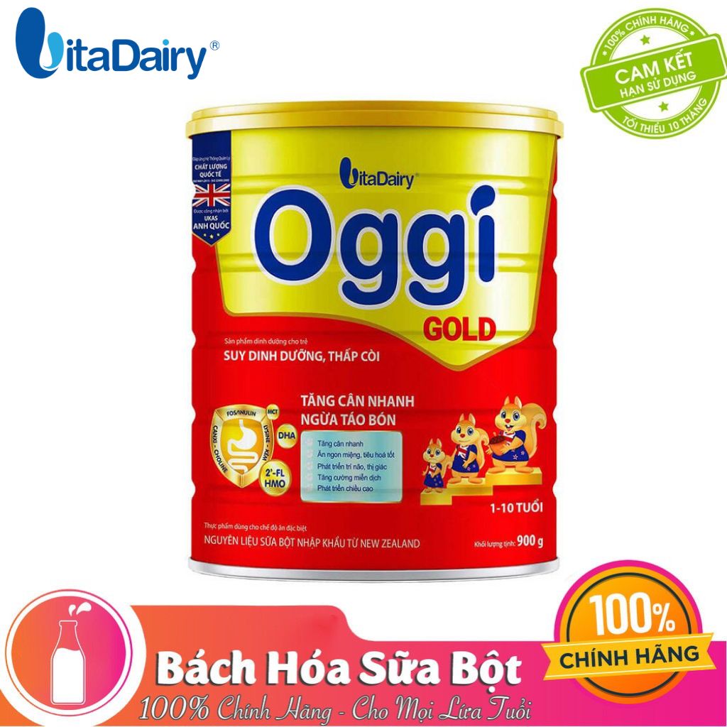 Sữa bột Vitadairy Oggi Gold 900G – Dinh dưỡng cho trẻ nhẹ cân, thấp còi