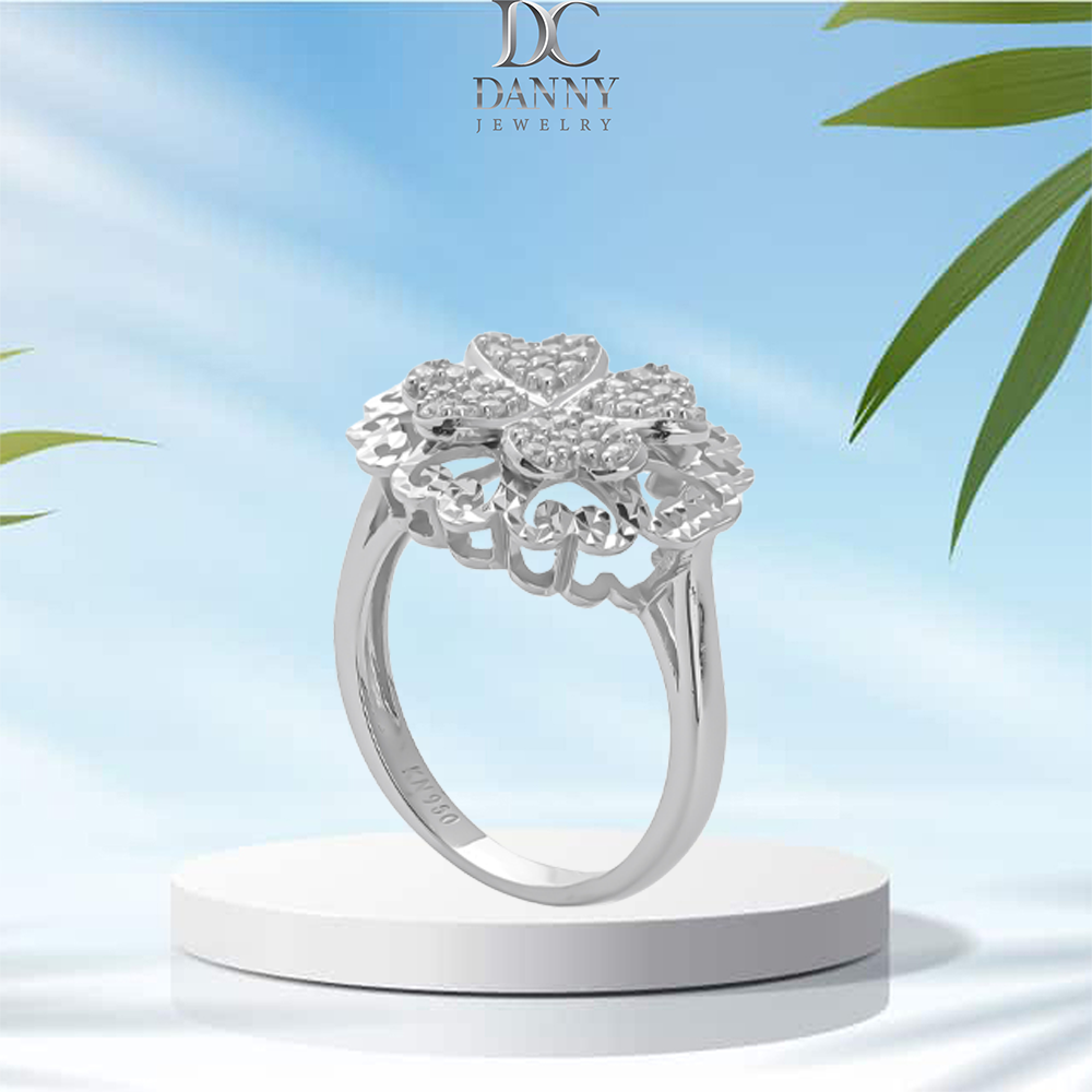 Nhẫn Nữ Bạc 925 Danny Jewelry Xi Bạch Kim Đính Đá CZ KI4GZ025