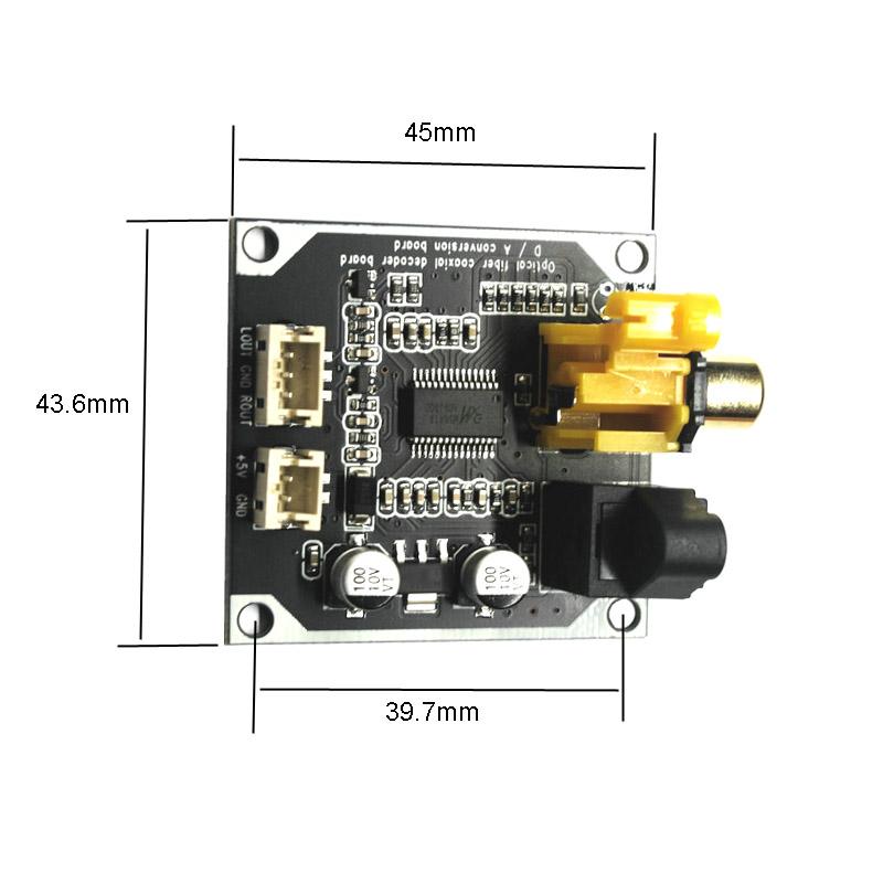 DLHiFi Quang Có Cáp Đồng Trục Bộ Giải Mã Ban 24-bit 192K Đầu Ra Âm Thanh Stereo DIY Đổi Kỹ Thuật Số ĐẮC Với Cáp