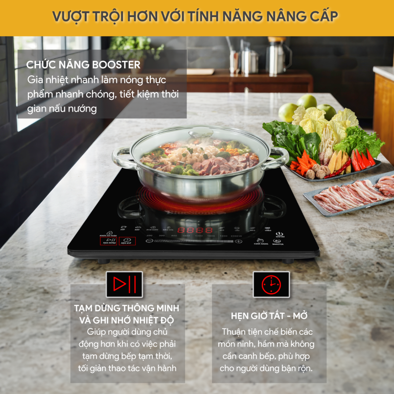 Bếp Từ Đơn BlueStone ICB-6731 2000W - Hàng chính hãng