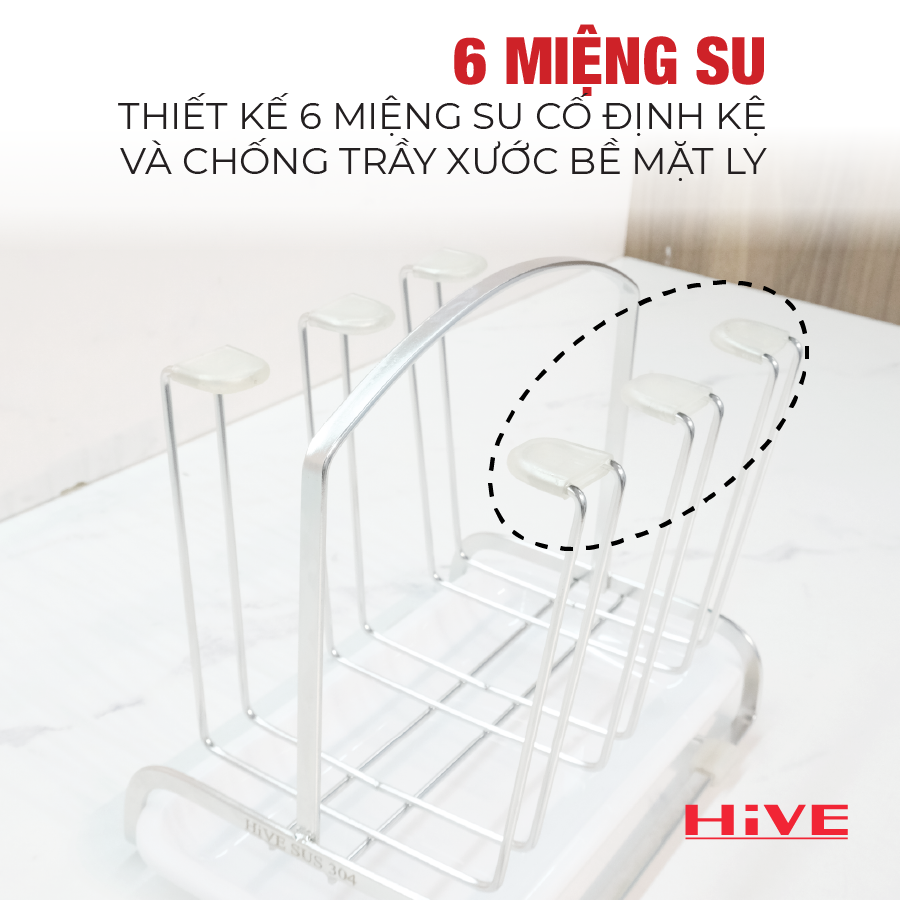 Giá úp ly HiVE inox 304 New Collection