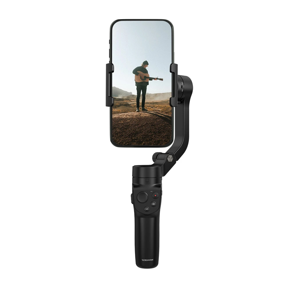 Feiyu Tech VLOG Pocket 2 - Gimbal Bluetooth Siêu Nhỏ Gọn Cho Điện Thoại Smartphone, Pin 8h - Hàng Chính Hãng