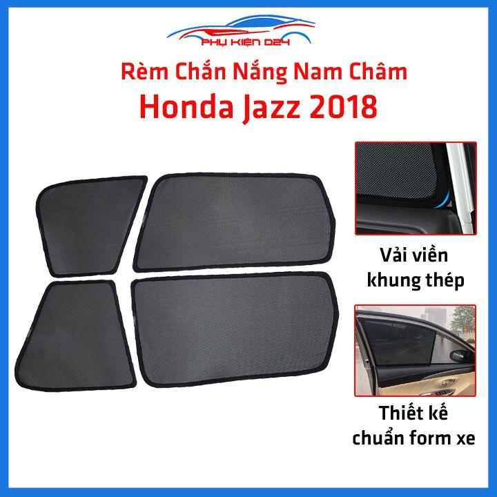 Bộ 4 rèm chắn nắng nam châm Jazz 2018 khung cố định chống tia UV