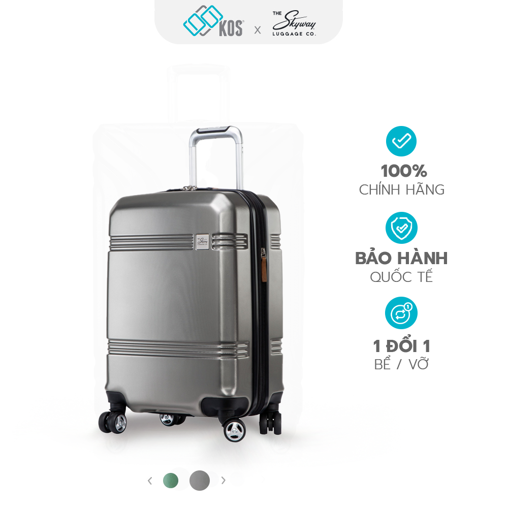 Vali du lịch SKYWAY GLACIER BAY - Size 20/24/28 inch - Chống va đập, hạn chế trầy xước, Thương hiệu Mỹ