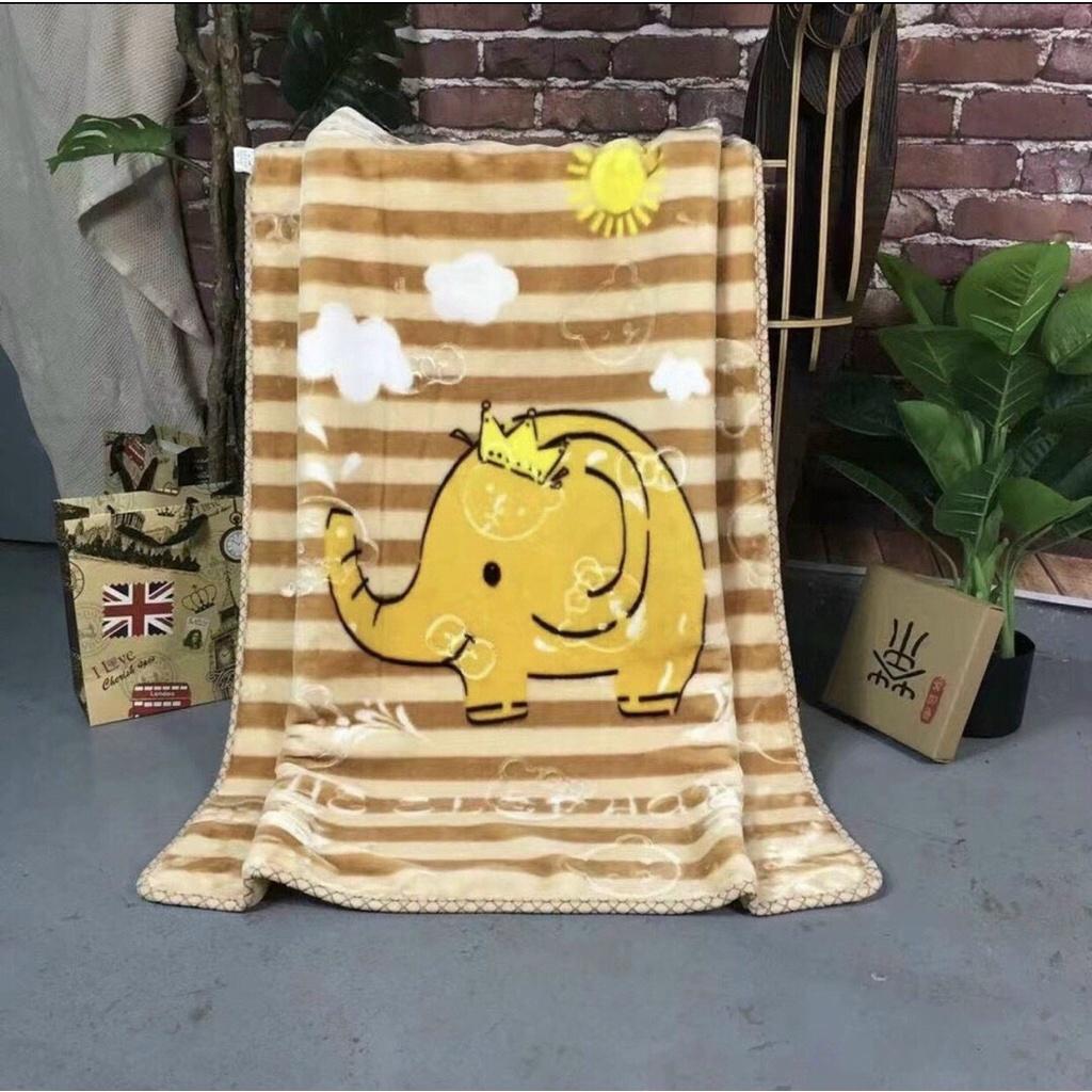 Chăn tuyết 2 lớp loại dày cho bé kích thước 100*140cm, họa tiết in 2 mặt, mền cho bé đi học, chăn văn phòng