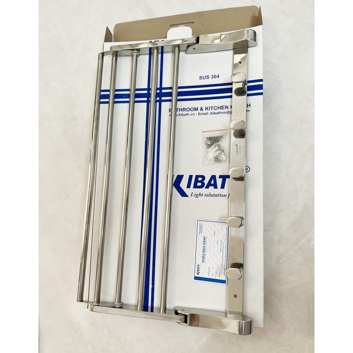 Máng khăn đa năng Kibath Inox SUS 304, KB-912