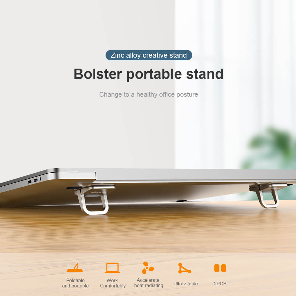 Bộ giá đỡ tản nhiệt mini cho Macbook / laptop siêu nhỏ gọn hiệu Nillkin Laptop Bolster portable stand (thiết kế chắn chắn, nhỏ gọn tiện dụng) - hàng chính hãng