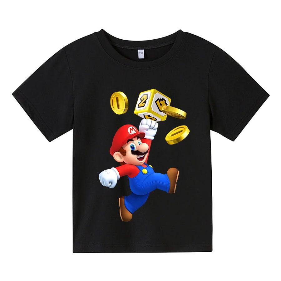 Áo thun trẻ em mario money Có size người lớn, King Cotton