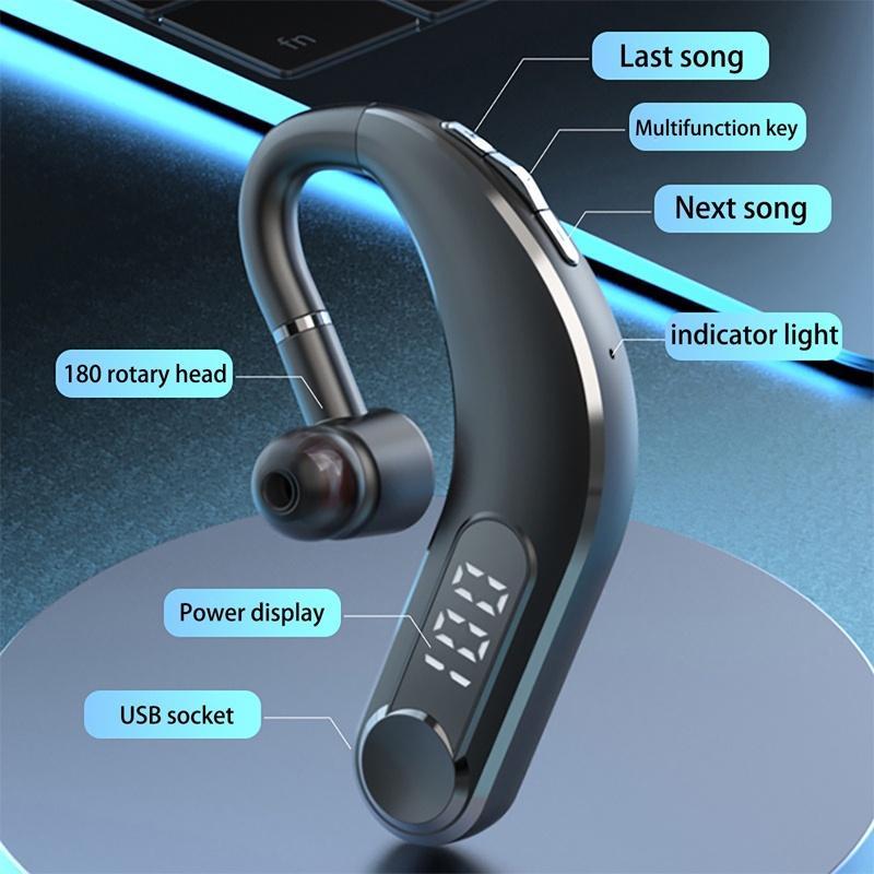 Tai Nghe Bluetooth Móc Tai Giảm Tiếng Ồn Tiện Dụng Khi Lái Xe
