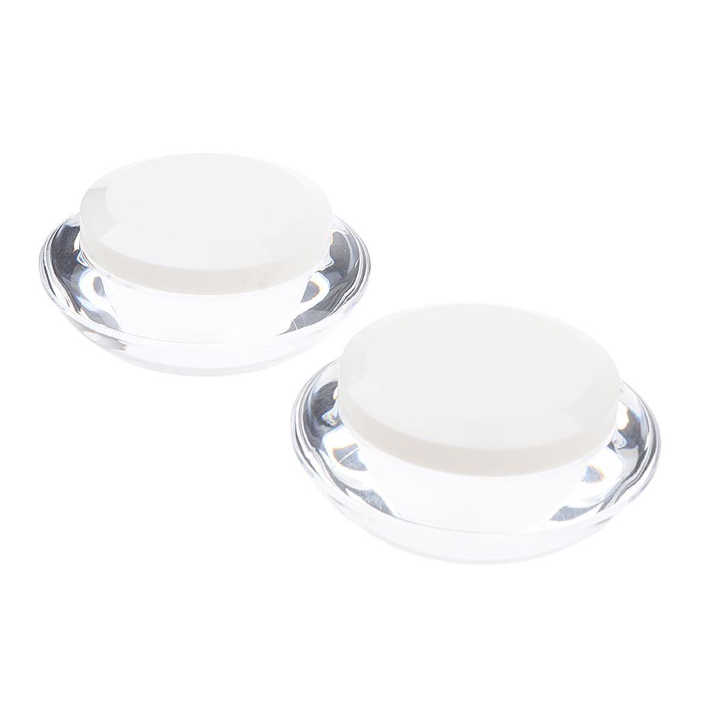 2x Refillable Sample Bottle Cosmetic Makeup Jar Pot Cream Lip Balm Container -