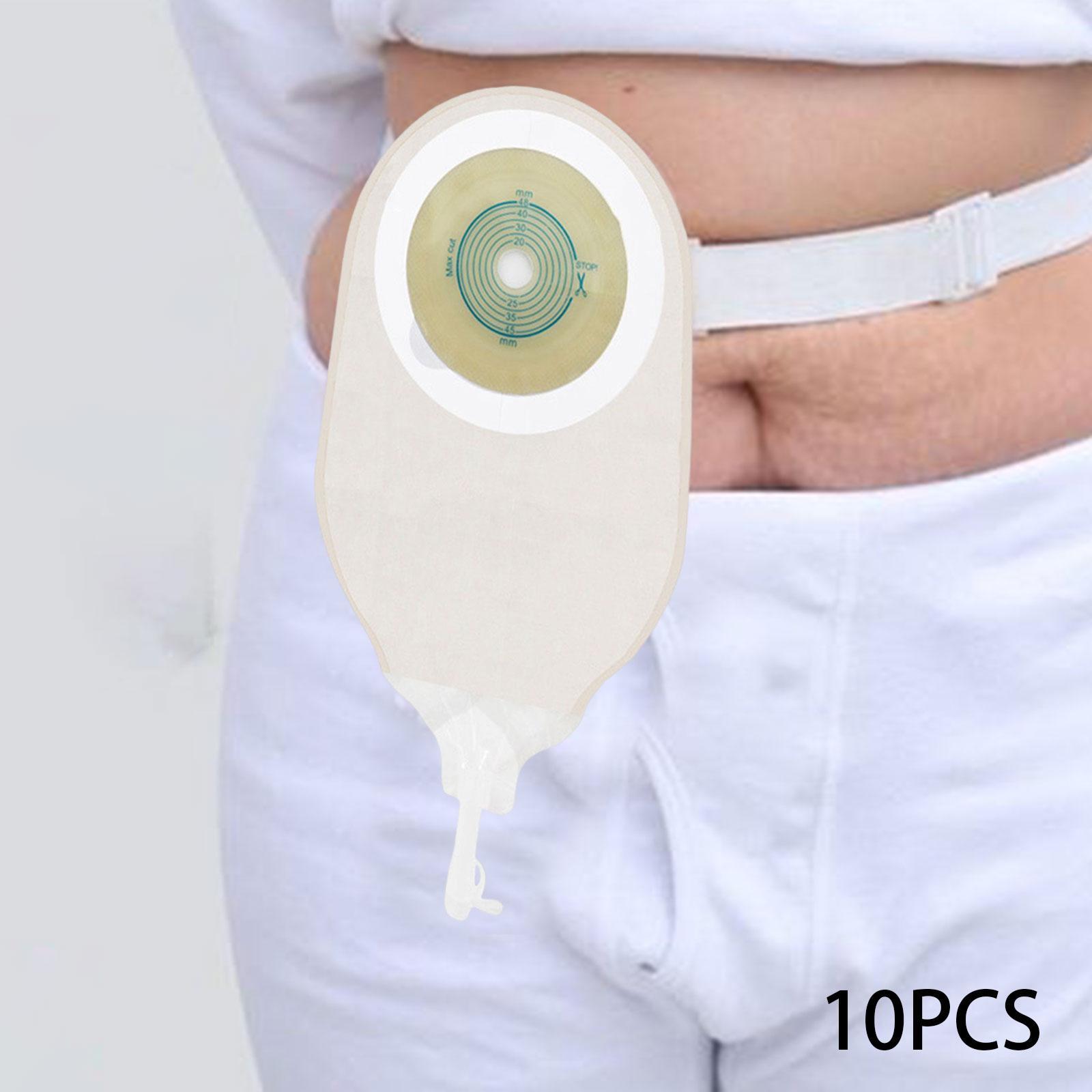 10Pcs Ostomy Bags Transparent Open Design Stoma Bag Leakproof Professional