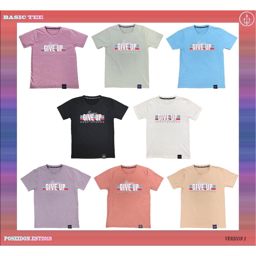 Basic Never Give Up Phản Quang 7 Màu Tee - Poseidon.est2019 - Áo Thun