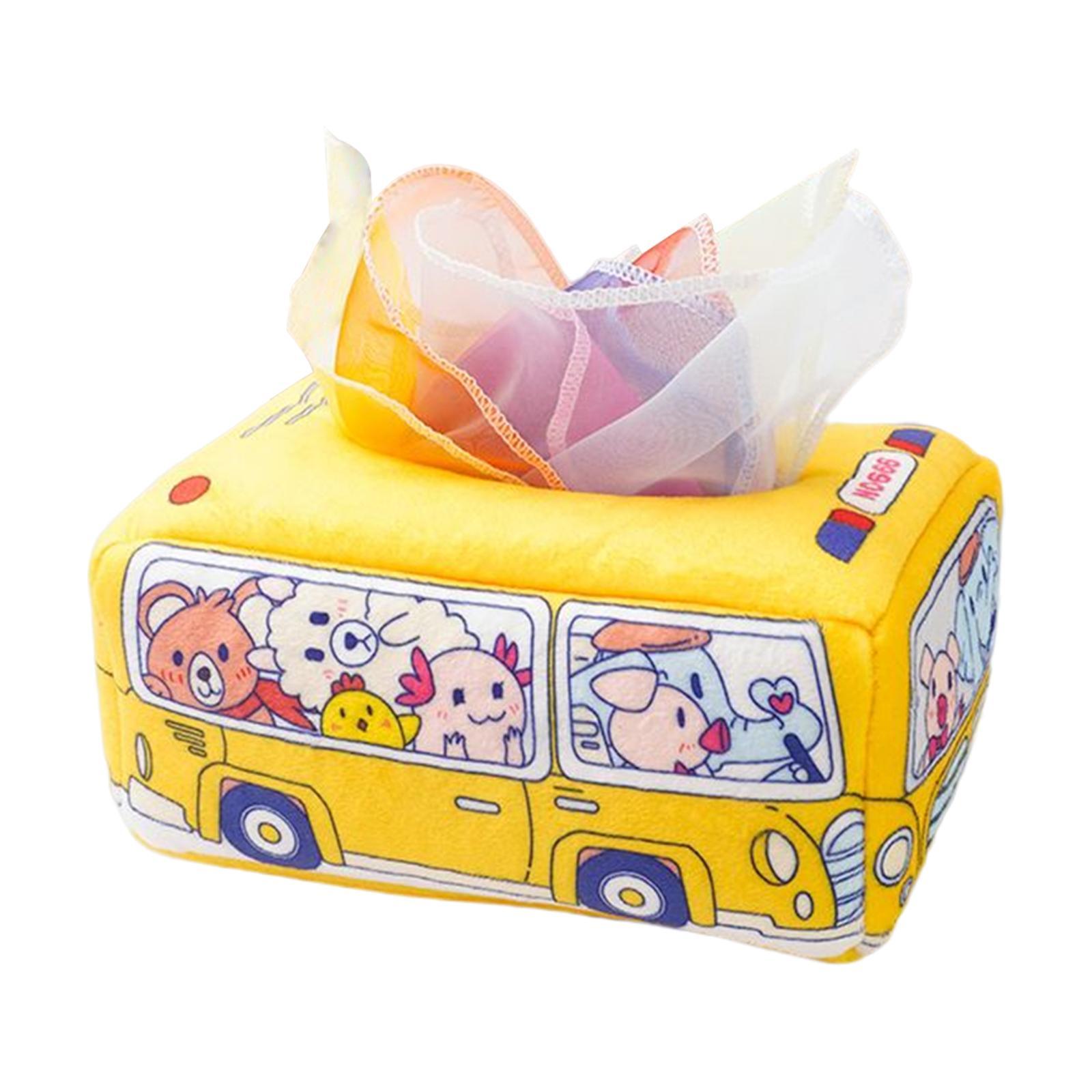 2x Baby Tissue Box with Hand Towel Sensory Toys for Preschool Toddlers