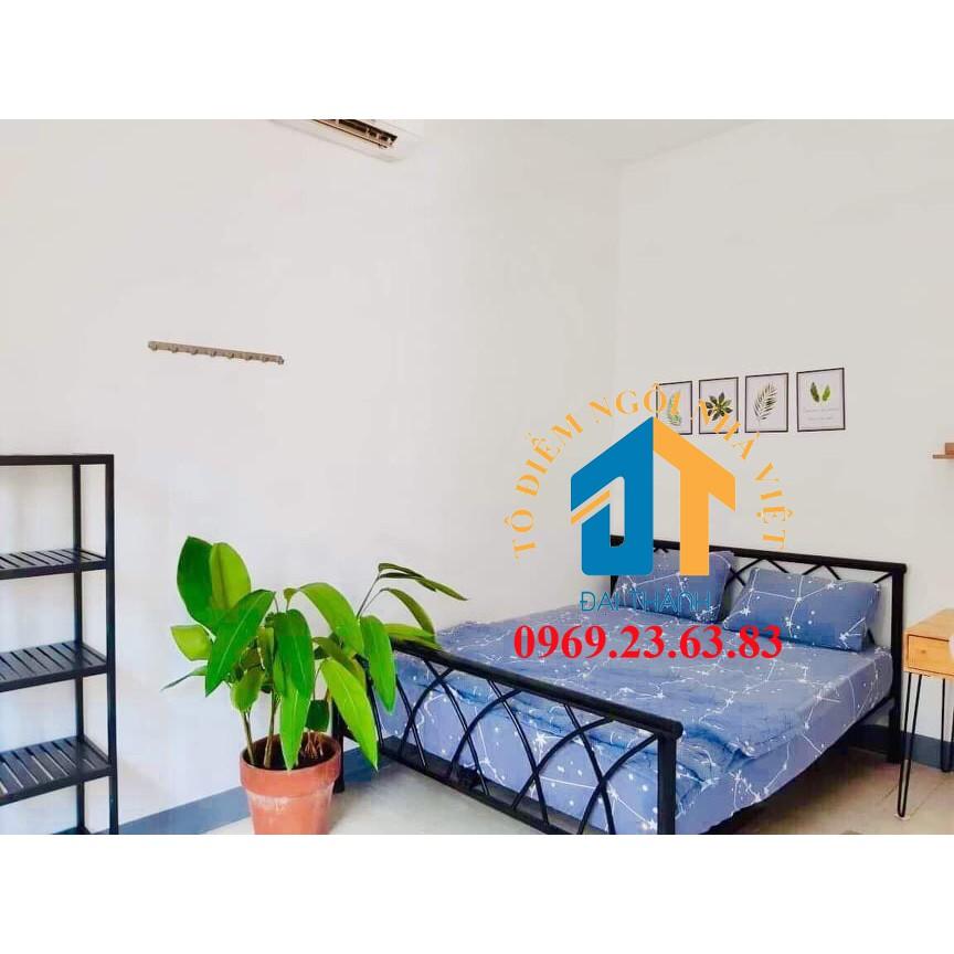 Giường sắt kiểu gỗ cao cấp 140×200 hàng giá xưởng miễn phí giao hàng lắp đặt tận nơi