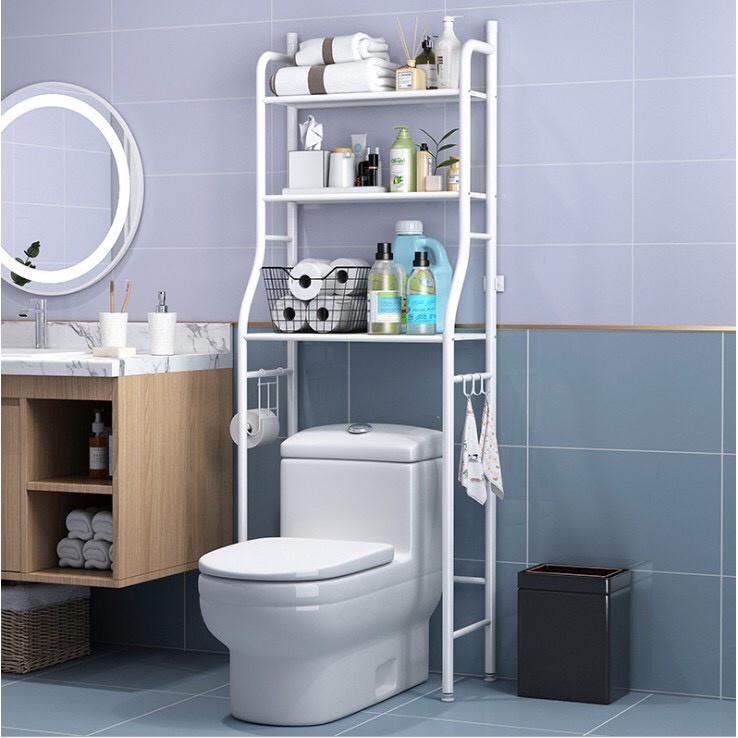 Kệ 3 Tầng Để Đồ Phía Trên Bồn Cầu Nhà Vệ Sinh Toilet Tiết Kiệm Không Gian