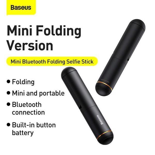 Gậy tự sướng siêu nhỏ gọn Baseus Ultra Mini Bluetooth Folding Selfie Stick (15cm/675mm, Bluetooth 4.2) -Hàng Chính Hãng