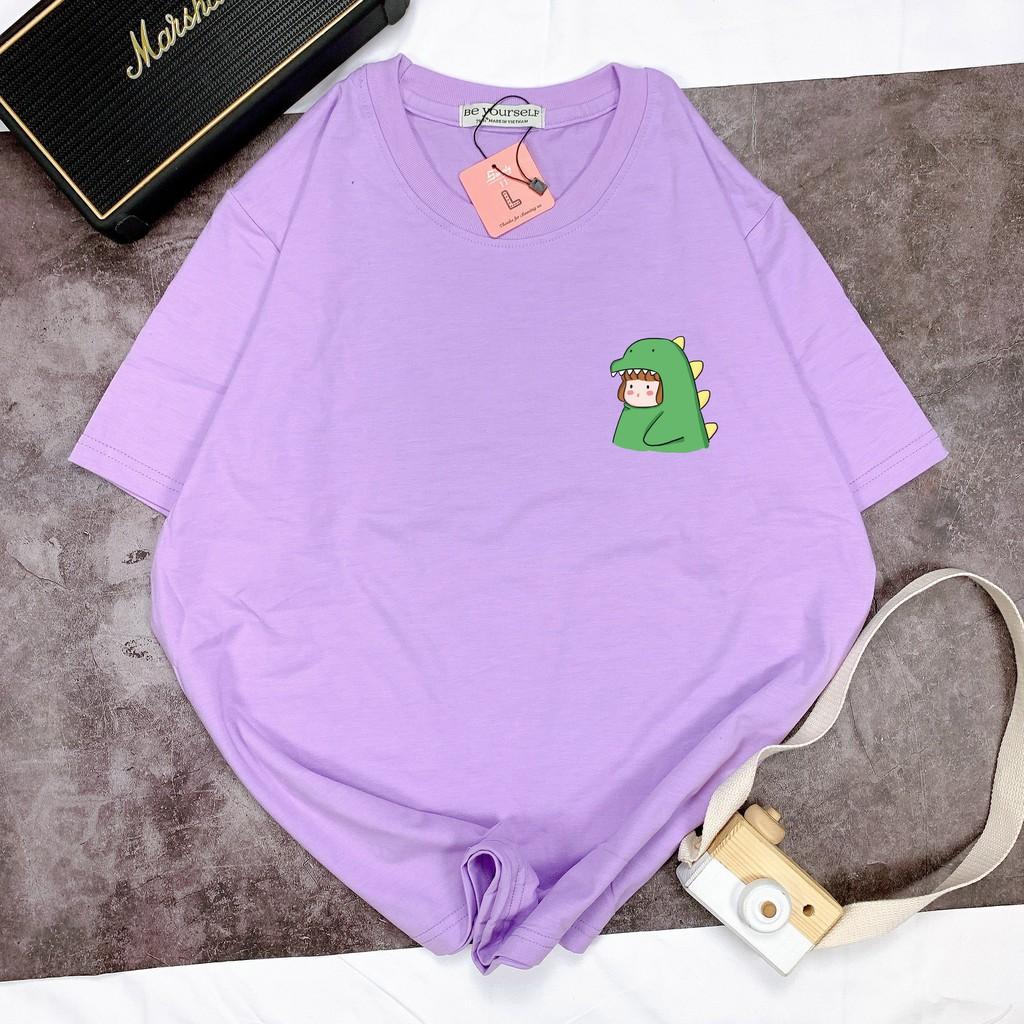 - Áo thun tay ngắn Be Yourself unisex size M L XL - CÔ GÁI KHỦNG LONG