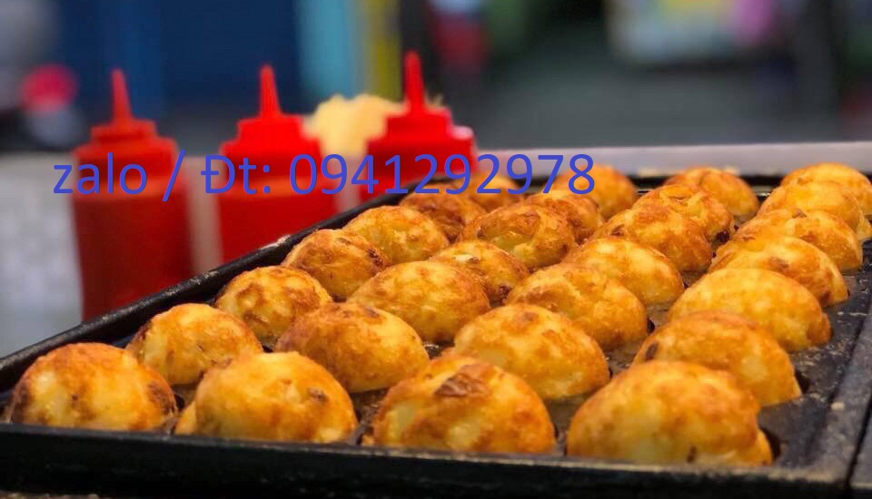 Máy làm bánh bạch tuộc takoyaki đôi 56 lỗ công nghiệp