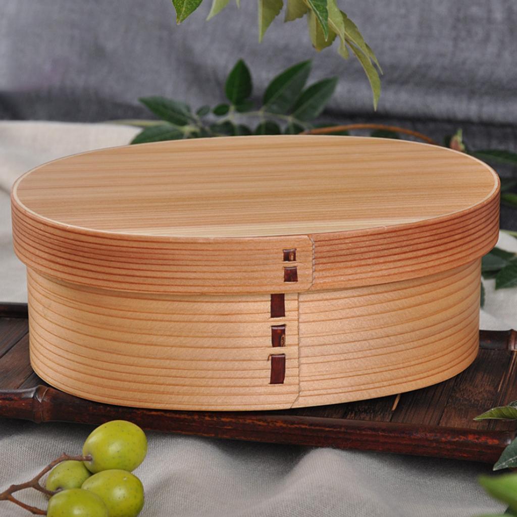 Wooden 1 Tier Lunch Box Bento Box Food Appetizer Container