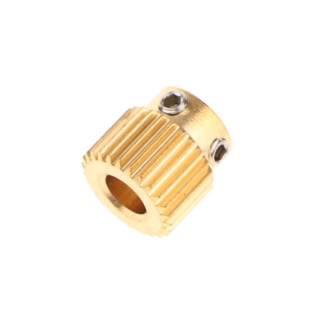 2xFeedstock Wheel Extruder Gear Hobbed Gear Drive Gear for Reprap 3D Printer