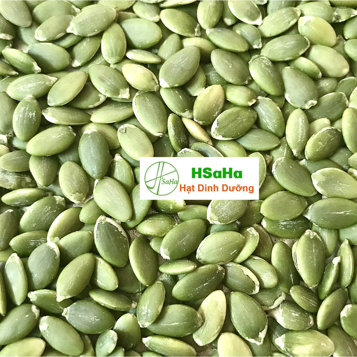 Hạt Bí Xanh Tách Vỏ Sống HSaHa - Nhân Hạt Bí Xanh Nhập Khẩu Chưa Rang, Hạt To, Đều, Mẩy
