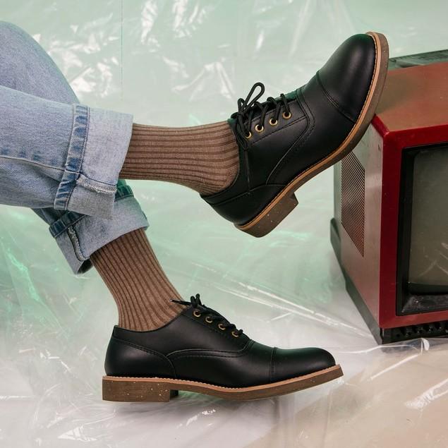 Giày Tây Nam Da Bò Sáp Đế CORK NIKTRIAL Lót Giày Tăng Chiều Cao Đệm Khí Tăng 2cm Thời Trang Vintage - B21 Shoemaker
