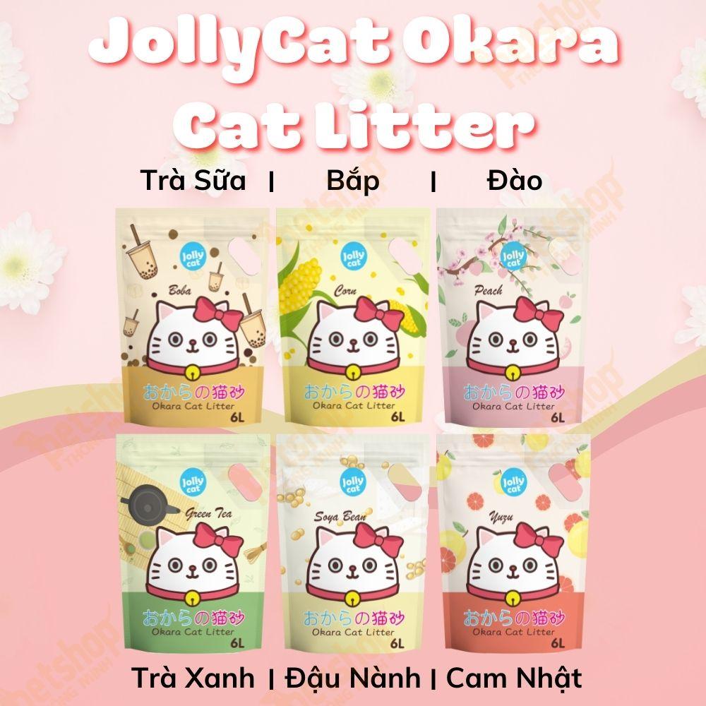 Cát Vệ Sinh Mèo Đậu Nành Cao Cấp Không Bụi Vón Nhanh - JollyCat Tofu 6L