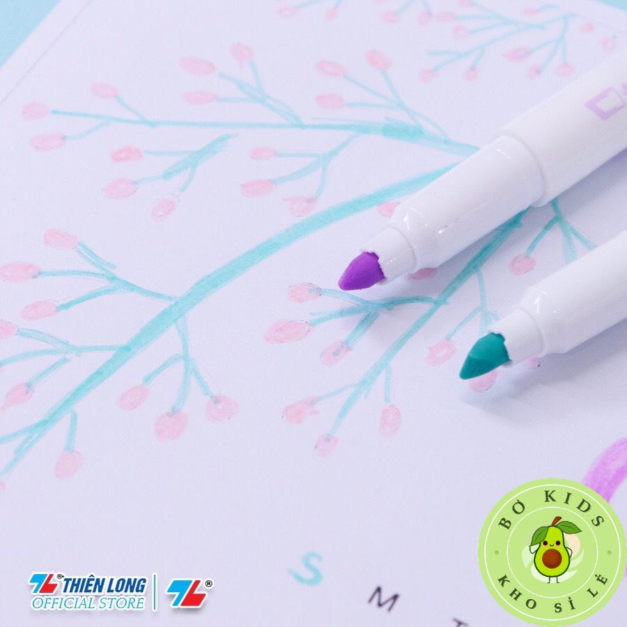 Bút dạ quang màu Pastel Thiên Long Pazto HL-016 - Rửa được - Không để lại vết khi Photocopy