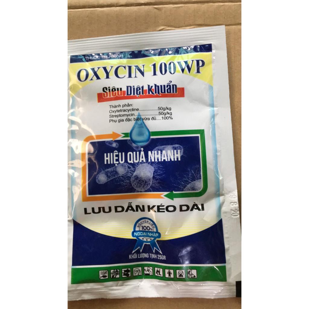 Sản phẩm chuyên diệt nấm bệnh cây trồng OXYCIN 100wp chống thối nhũn gói 25gr