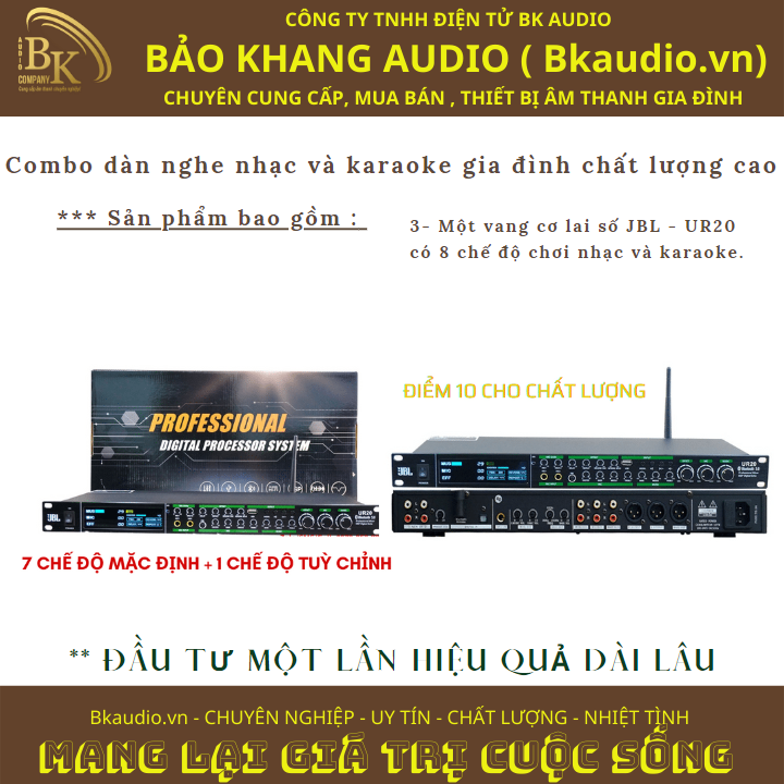 Dàn nghe nhạc và karaoke gia đình . Mang lại sự thăng hoa trong quá trình thưởng thức âm nhạc của quý khách. Mã SP : SPCB-02