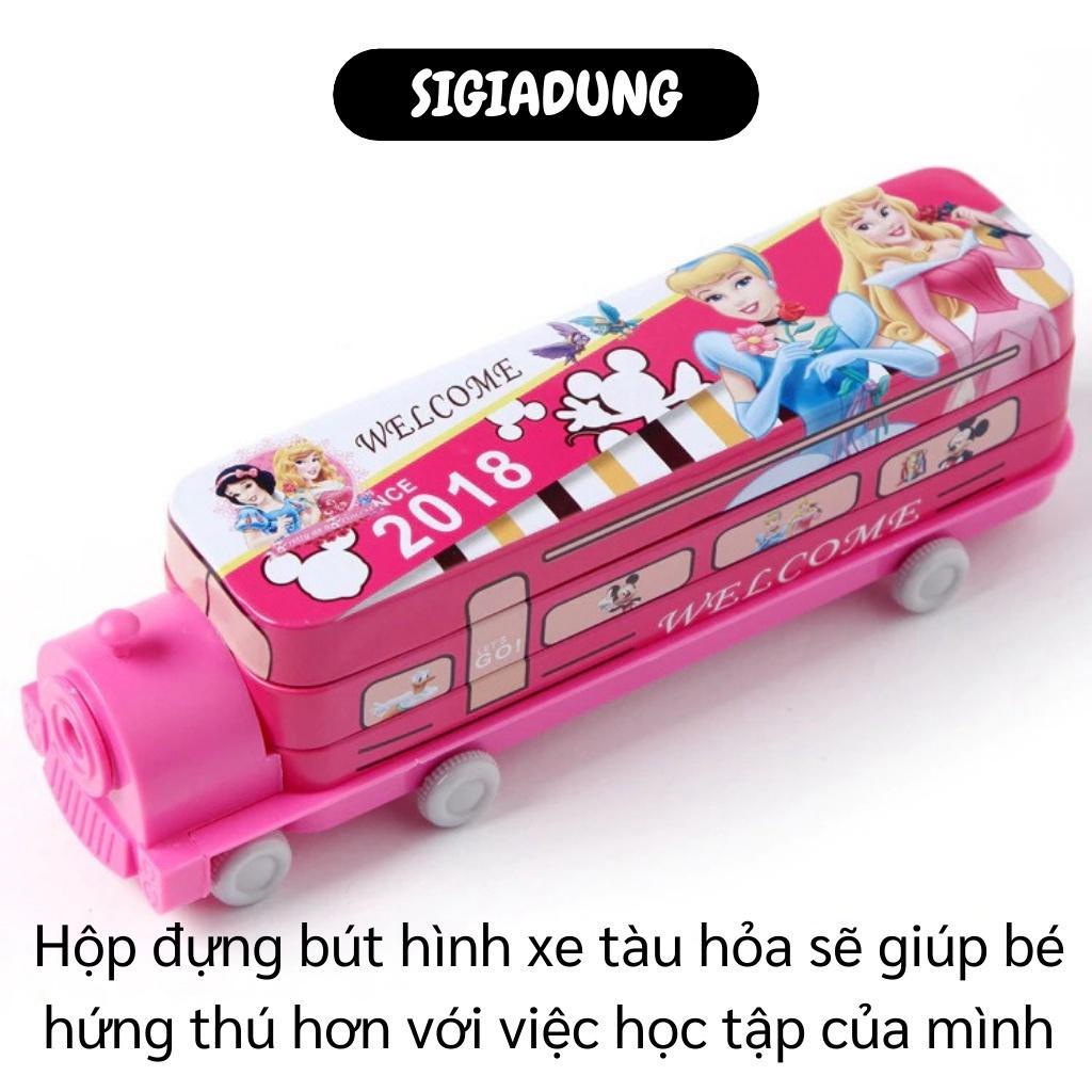 Hộp Bút Cute - Hộp đựng Bút Tàu Hỏa 2 Tầng Kèm Đồ Chuốt Chì Tiện Lợi Cho Bé 7755