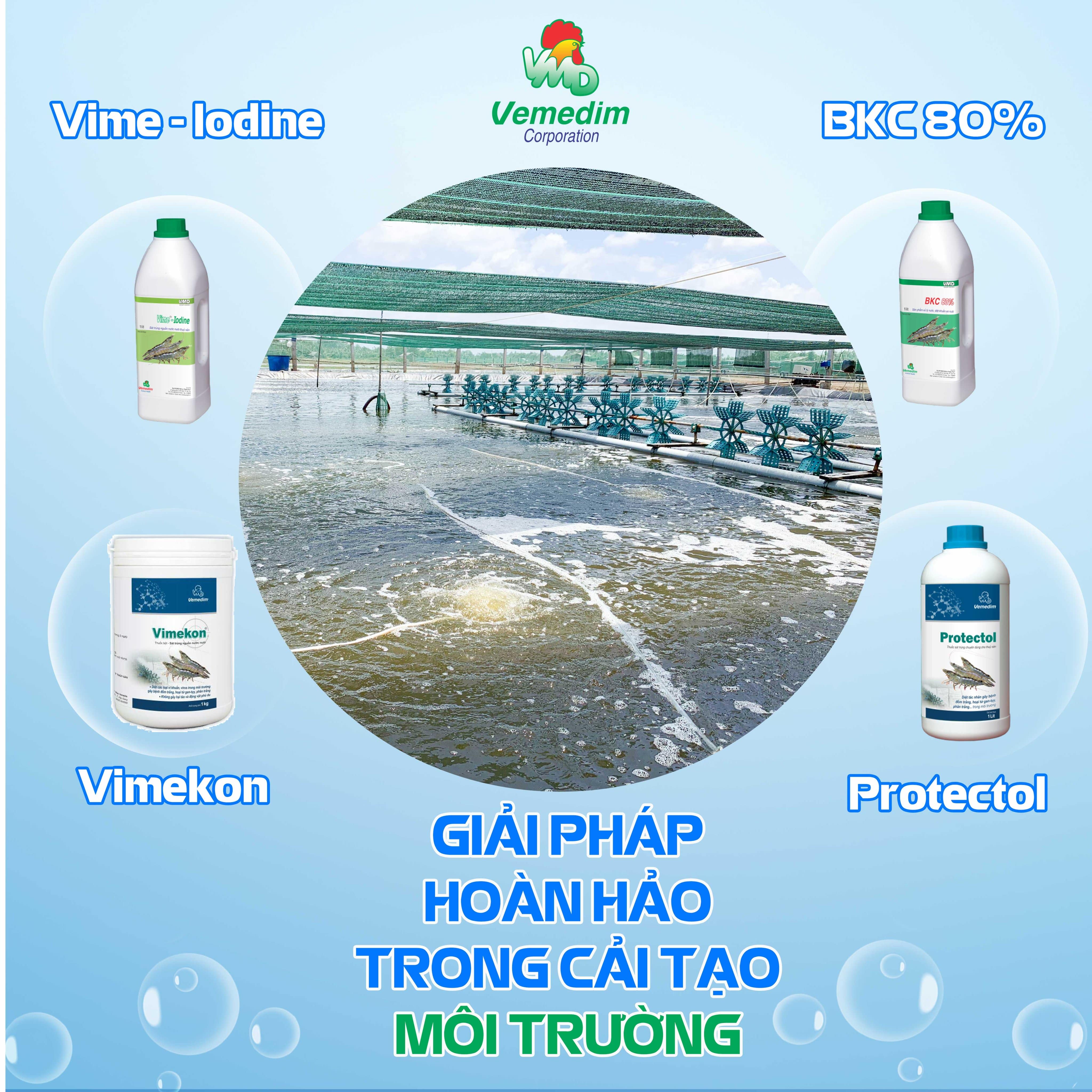 Probisol - Vi sinh cho tôm, cân bằng hệ vi sinh đường ruột, ức chế sự phát triển của vi khuẩn gây bệnh, tăng sức đề kháng, giúp tôm khỏe mạnh, tăng trọng nhanh, gói 1kg, sản phẩm Vemedim