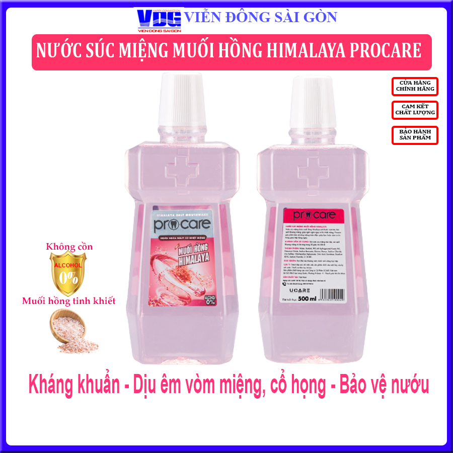 Nước súc miệng Procare muối hồng Himalaya (500ml)