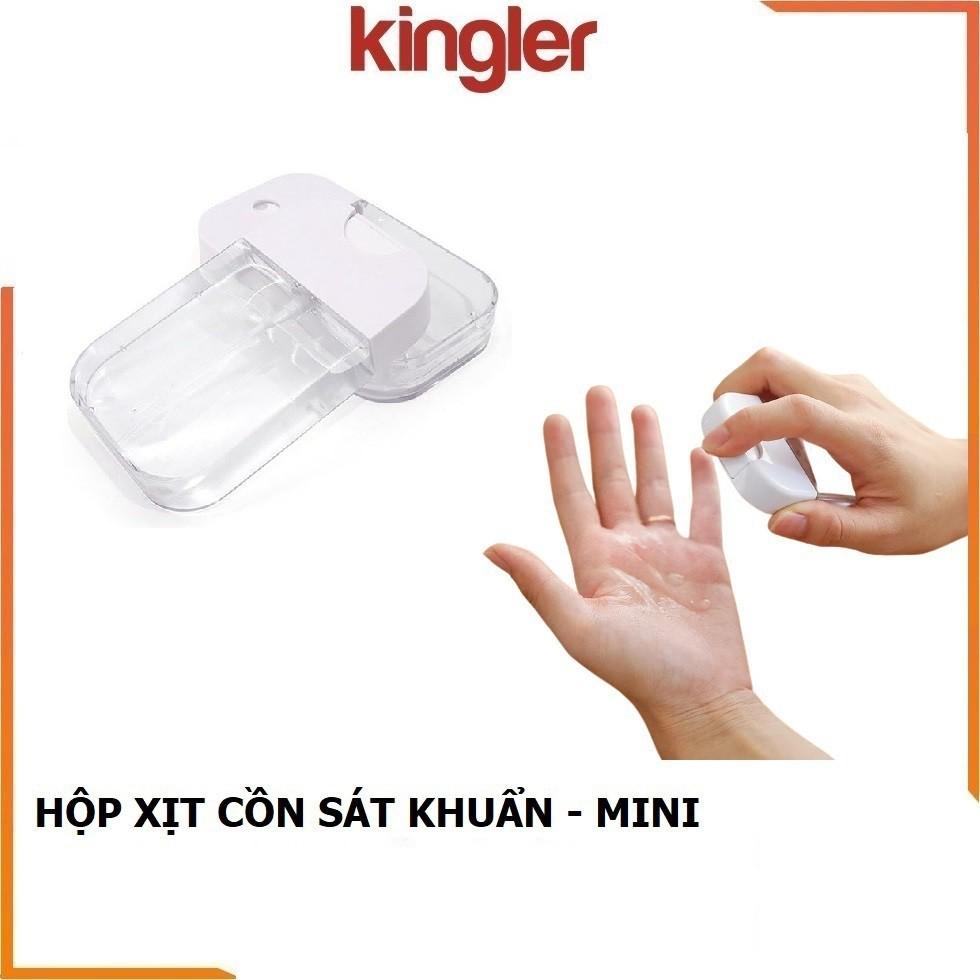 Hộp Xịt Cồn Sát Khuẩn Tay - Vuông Nhỏ Gọn 45ml - Mang Theo Người, Bỏ Túi Quần, Áo, Túi Xách Khi Ra Ngoài. Kingler 7144