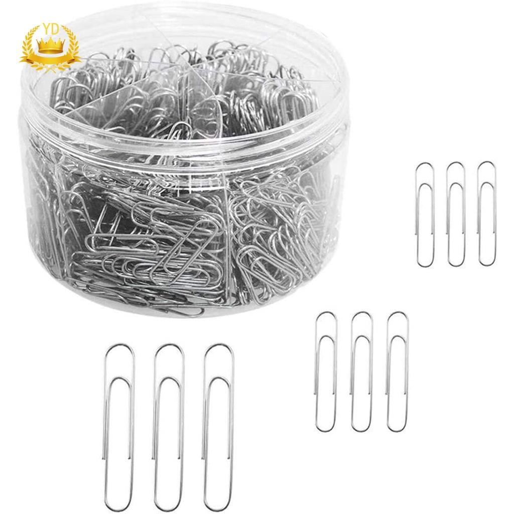 Lot de 700 trombones en argent pour bureau et organisation de documents personnels (28 mm, 33 mm, 50 mm) HB