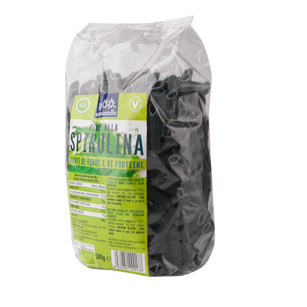 Nui ống tảo Spirulina hữu cơ Sottolestelle 500g