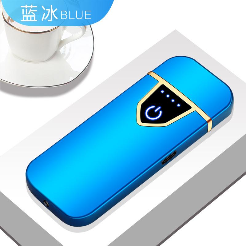 Đảm bảo chất lượng 711 cảm ứng vân tay sạc bật lửa chống gió cảm ứng siêu mỏng usb logo cố định bật lửa điện tử