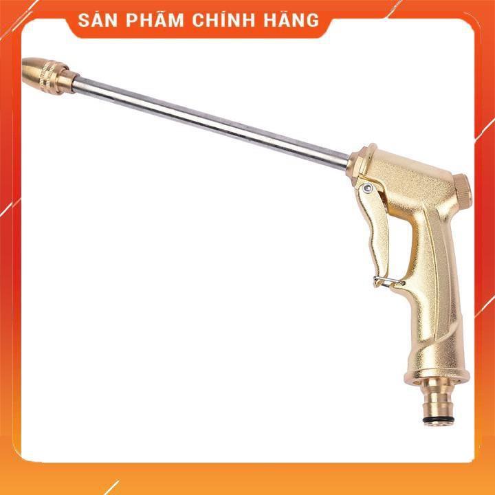 Vòi Xịt️Evoucher Bộ dây vòi xịt nước rửa xe, tưới cây , tăng áp 3 lần, loại 20m 206701-3 đầu đồng, cút đồng