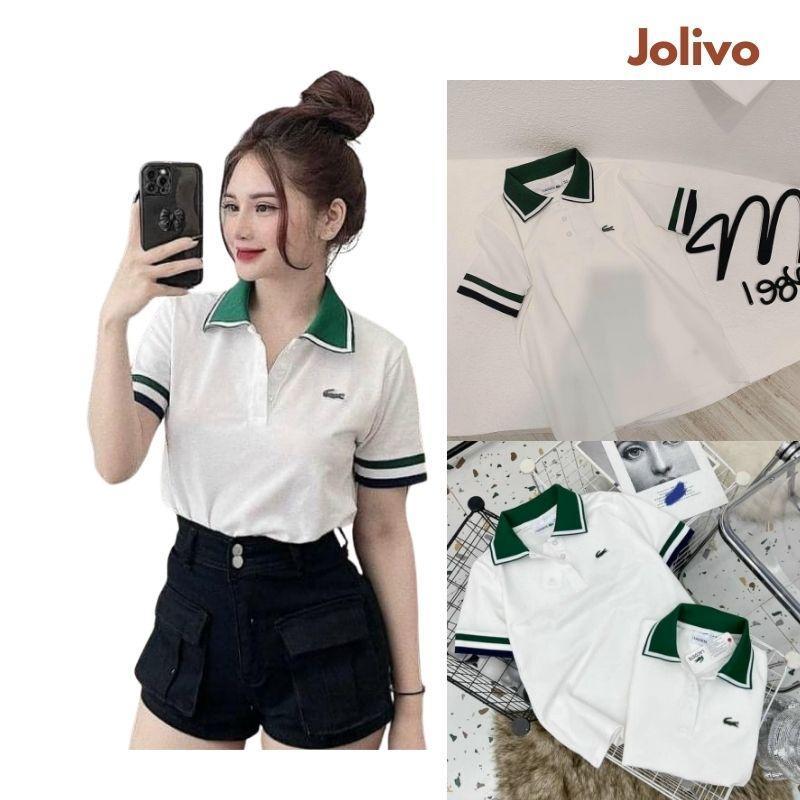 Áo polo nữ cổ  xanh cotton