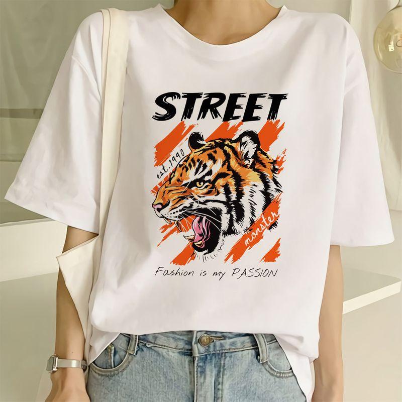 Áo thun unisex mặt hổ "Street fashion is my passion" vintage size XS-3XL 100% cotton