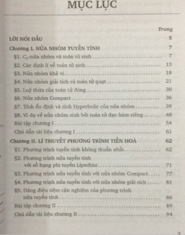 Sách - Nữa nhóm các toán tử tuyến tính và ứng dụng