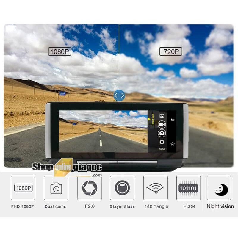 Camera Hành trình Android H88 7 inch HD 3G Phát Wifi, Dẫn Đường, Quản Lý Xe Từ Xa