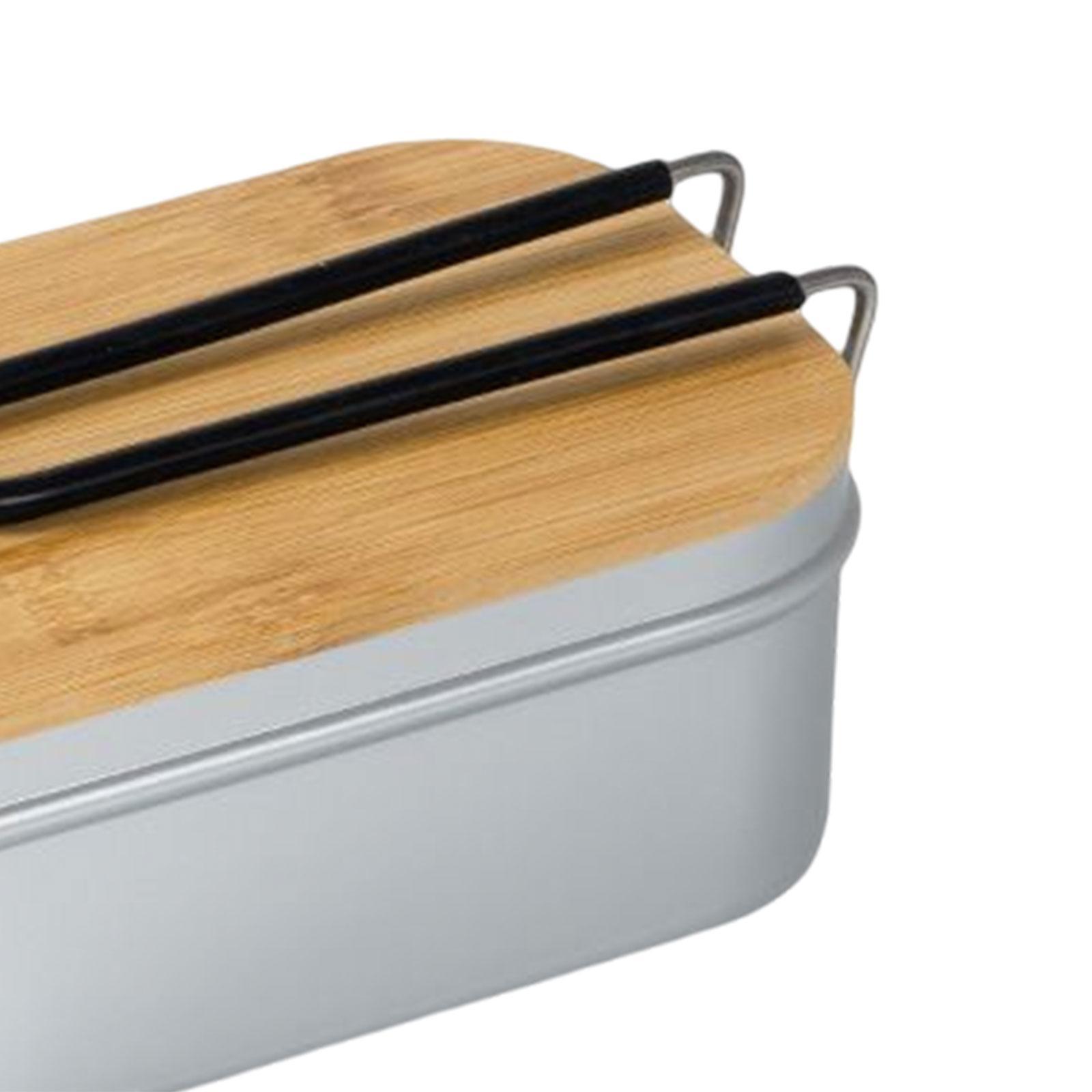 Lunch Box Durable with Lid Aluminum Alloy Lunch Container for Camping Picnic